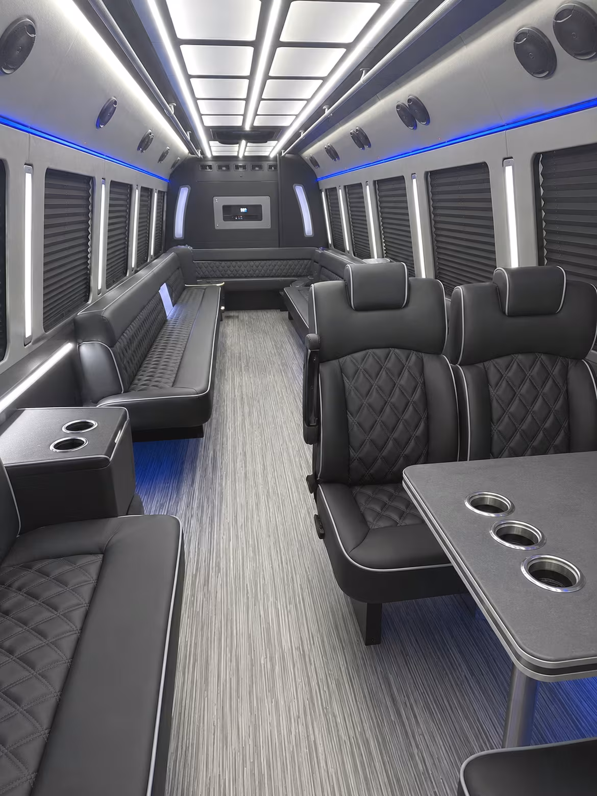 bradenton 25 passenger party bus inside