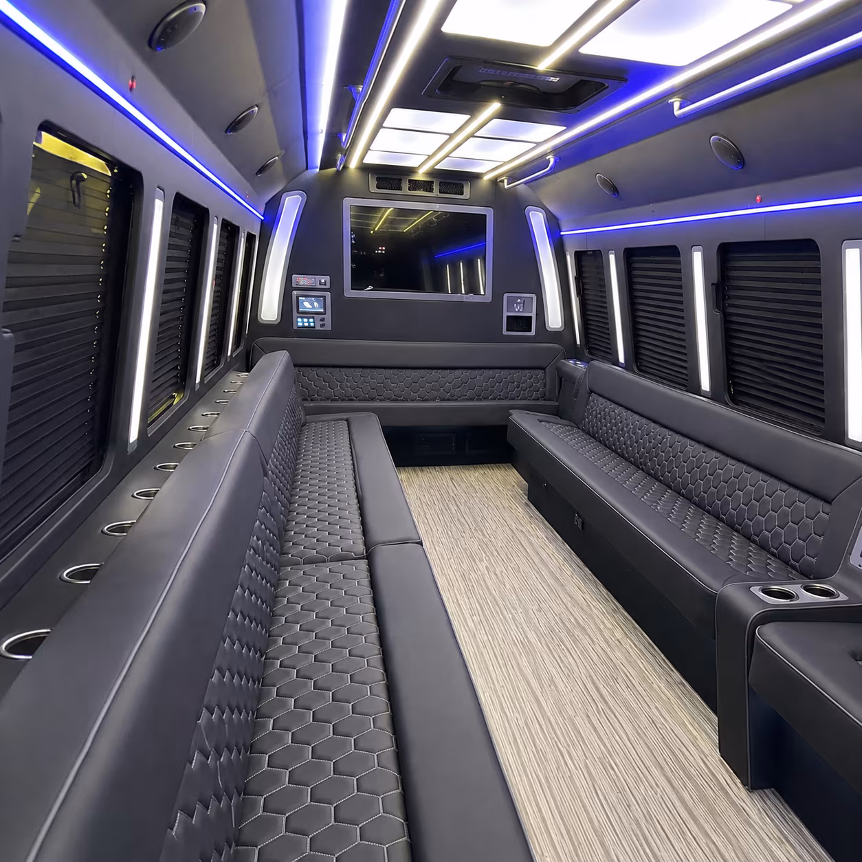 bradenton 40 passenger party bus inside