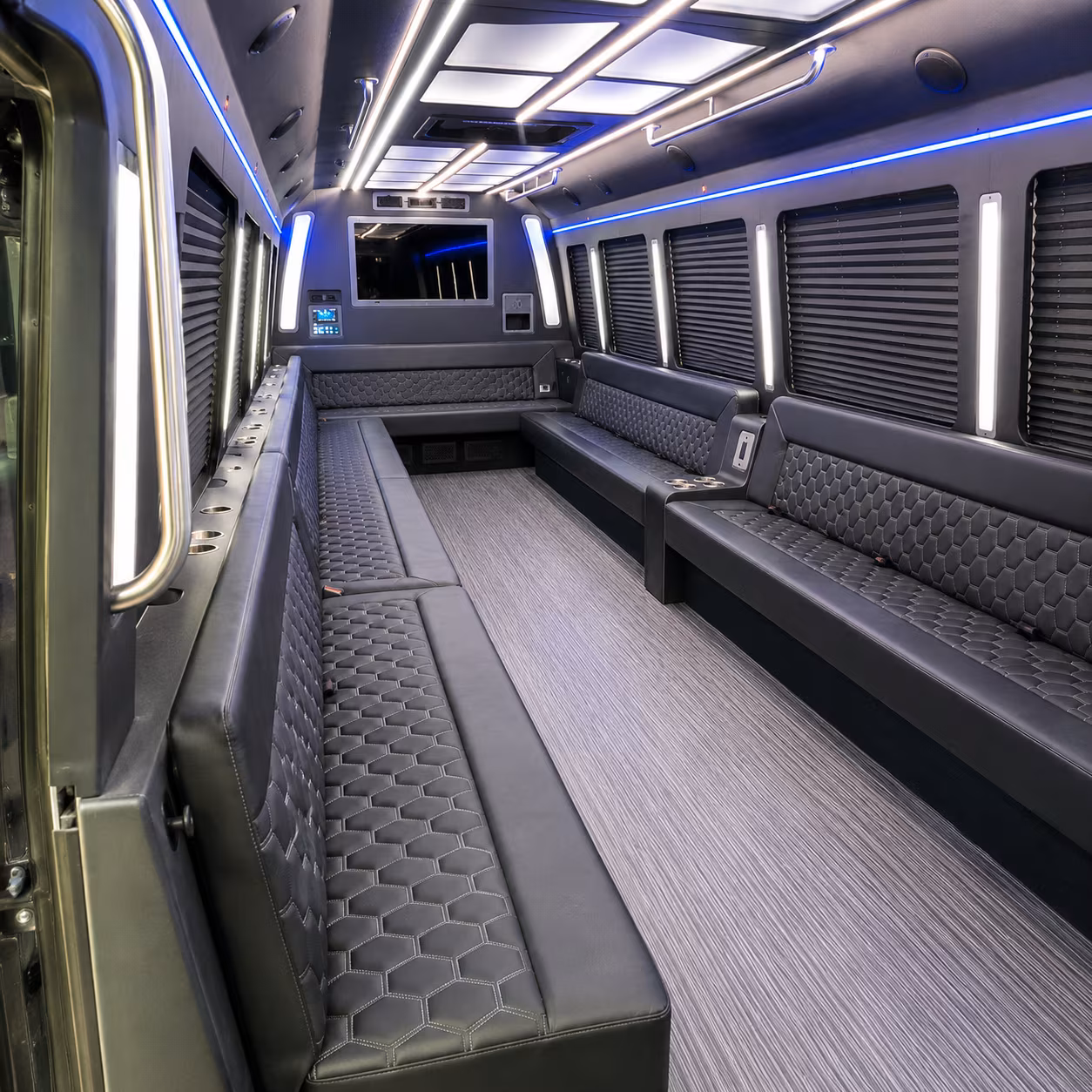 bradenton 40 passenger party bus interior