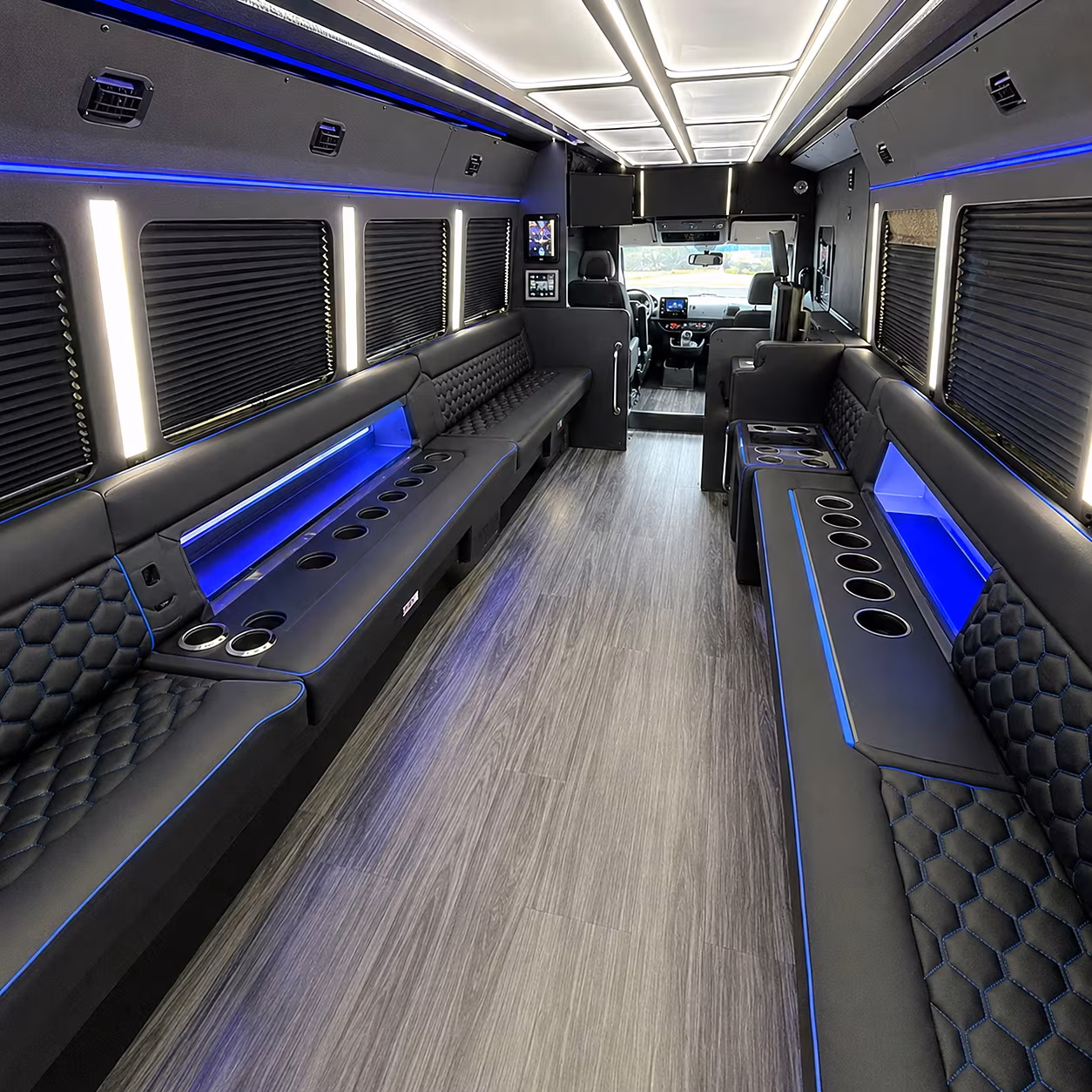 bradenton party bus rental interior