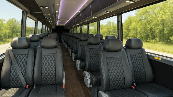 Interior of Charter Bus Company Bradenton's 18 Passenger Minibus in Bradenton