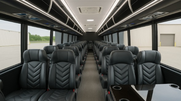Interior of Charter Bus Company Bradenton's 25 Passenger Mini bus in Bradenton