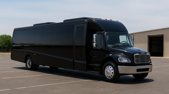 Exterior of Charter Bus Company Bradenton's 28 Passenger Mini bus in Bradenton