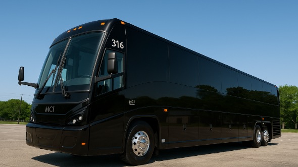 Exterior of Charter Bus Company Bradenton's 54 Passenger Charter Bus in Bradenton