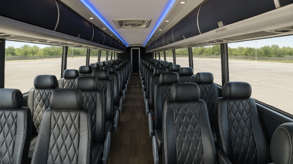 bradenton 50 passenger charter bus inside