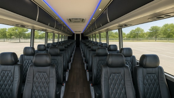 bradenton 55 passenger charter bus inside