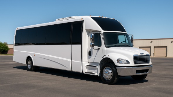 Exterior of Charter Bus Company Bradenton's Party Bus in Bradenton