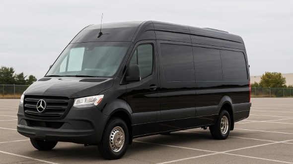 Exterior of Charter Bus Company Bradenton's Sprinter Van Rental With Driver in Bradenton